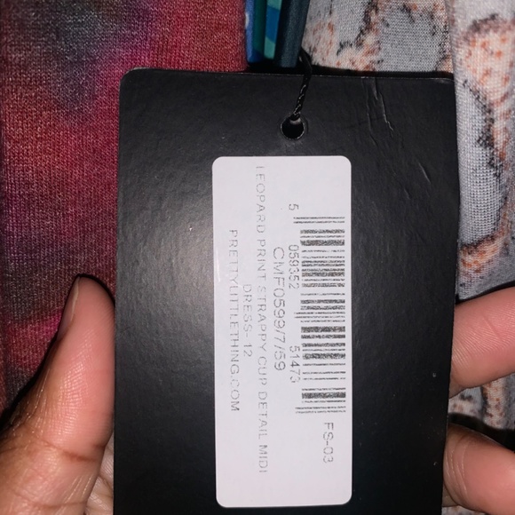 Leopard Print Strappy Cup Detailed Midi Dress - Picture 2 of 5